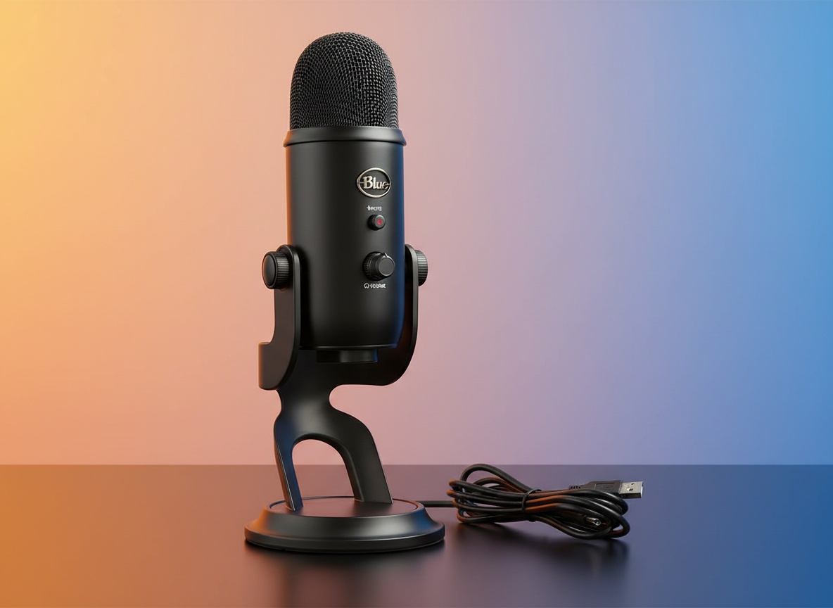 Logitech Creators Blue Yeti USB Microphone for PC, Mac, Gaming, Recording, Streaming, Podcasting, Studio and Computer Condenser Mic with Blue VO!CE effects, 4 Pickup Patterns, Plug and Play - Blackout limited-time deal deal image 1