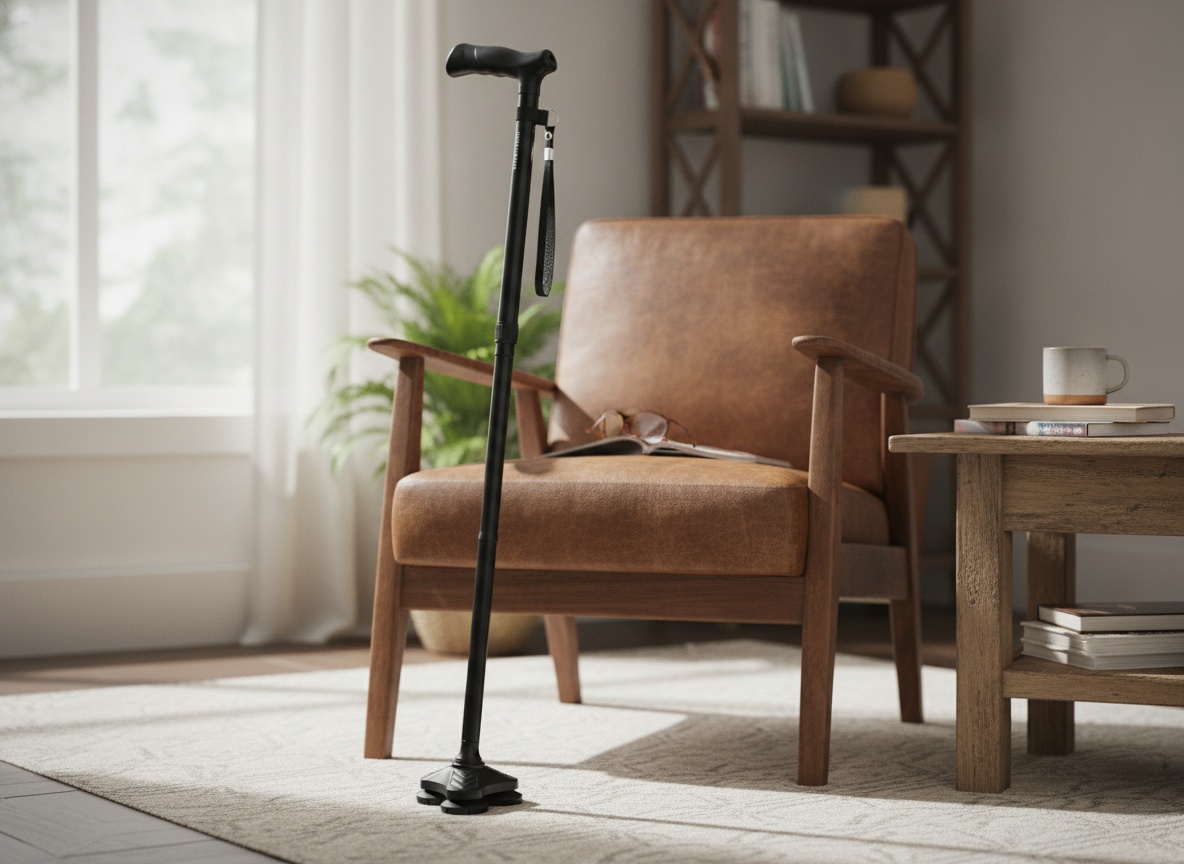 HONEYBULL Walking Cane for Men & Women Foldable, Adjustable, Heavy Duty, Free Standing, All Terrain, Collapsible Walking Sticks for Seniors & Adults limited-time deal deal image 2